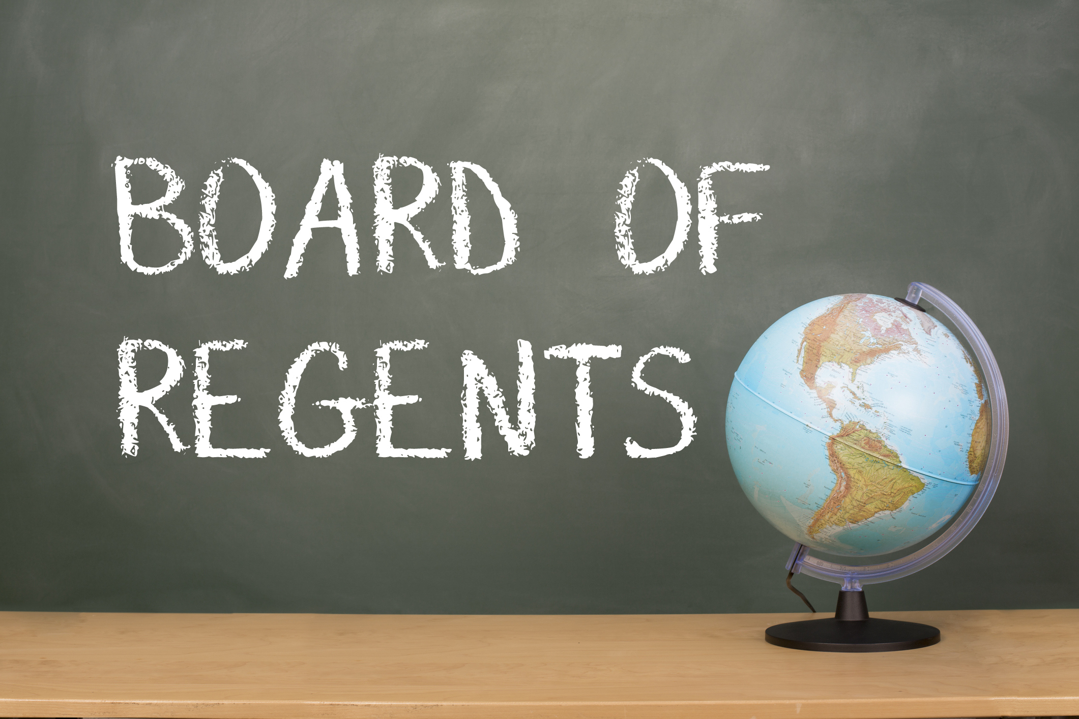 Board of Regents written on a chalk board